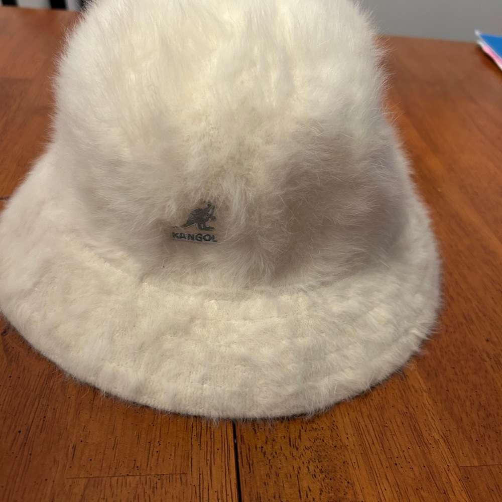 Kangol Off White Furry Bucket Hat